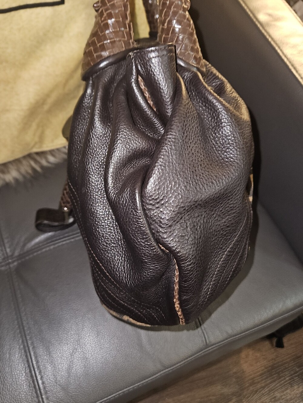 FENDI Nappa Nuvolata Vitello Tortuga Spy Bag - Picture 9 of 16